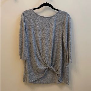Gibson Nordstrom Knot-Front 3/4 sleeve Top